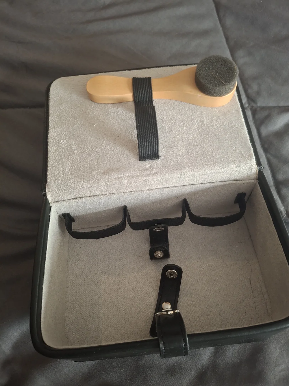Peter Werth London Shoe Shine Kit Leather Case W Brush 3 Colors